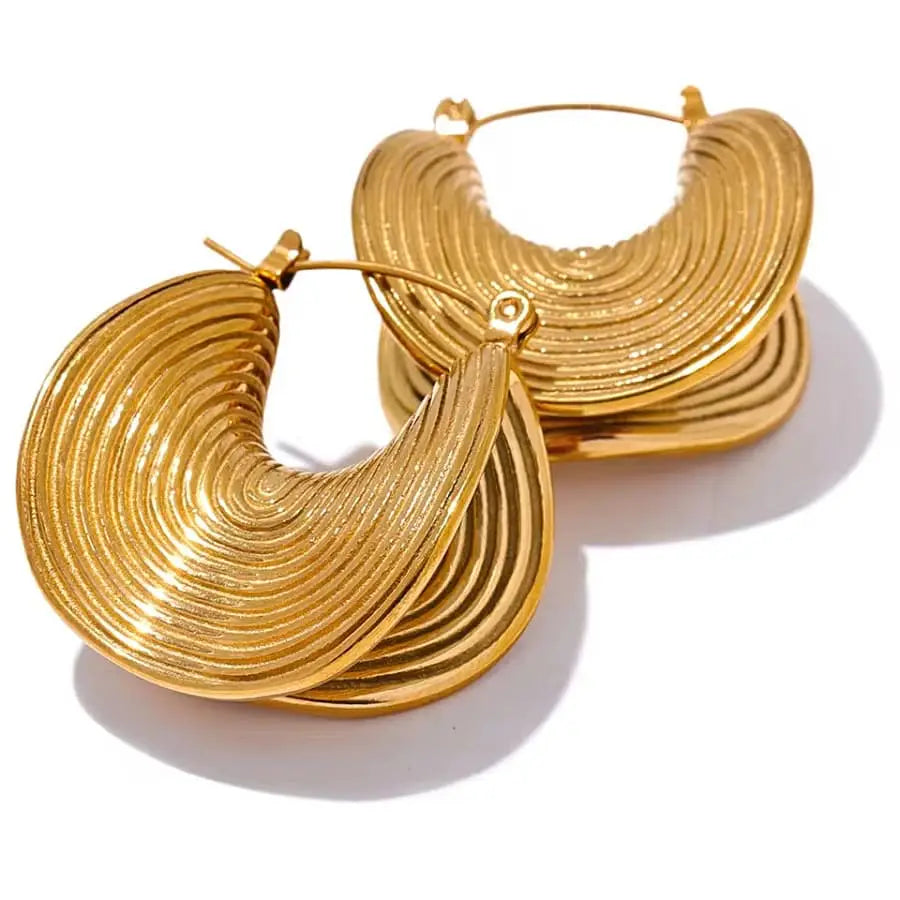 Créoles Lisses 6 Cm En Acier Inoxydable 316L - Bijoux Femme, Neufs Avec étiquettes - Marque Bijouxia
