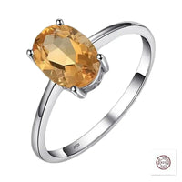 Bague argent citrine véritable