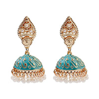 Bijou indien : Boucles d'Oreilles Jhumka dorées - La Colibry