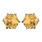 Bijou Citrine Boucles d'oreilles en argent