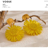 Boucles d’Oreilles Marguerite – Éclat Solaire