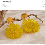 Boucles d’Oreilles Marguerite – Éclat Solaire