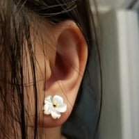 Boucles d’oreilles fleurs acier inoxydable plaquées or