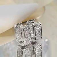 boucles d'oreilles créoles argent luxe argenté