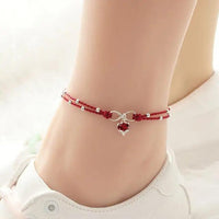 Bracelet de Cheville pour femme en acier inoxydable et zircon - La Colibry
