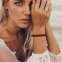 Bracelet en Agate rouge - Pierre naturelle - La Colibry