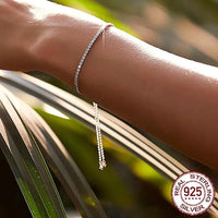 Bracelet fin en argent et zircon - La Colibry