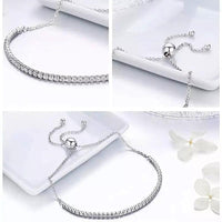 Bracelet fin en argent et zircon - La Colibry