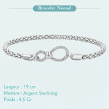 Bracelet Noeud en Argent Sterling