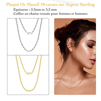 Collier Ras du Cou en Argent massif
