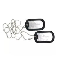 Plaques militaires avec chaine en acier inoxydable personnalisables