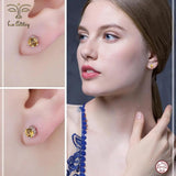 Bijou Citrine Boucles d'oreilles en argent - La Colibry