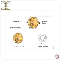Bijou Citrine Boucles d'oreilles en argent - La Colibry