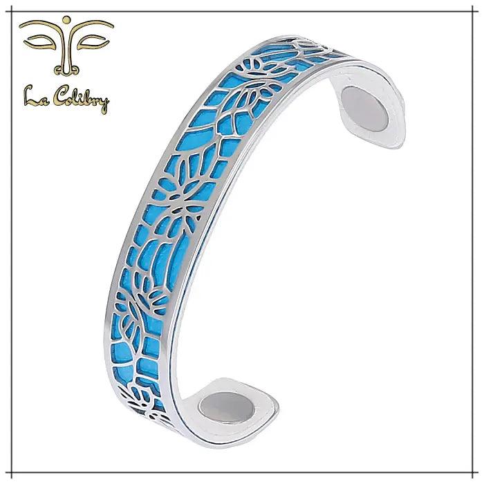 Bracelet Manchette En Résine Noir Et Blanc - Style Moderne (Occasion)