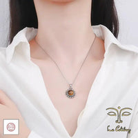 Pendentif Argent et quartz rose avec chaine : Trouver La Paix Intérieure - La Colibry
