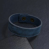 Bracelet pour homme en cuir de luxe bleu