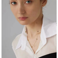 Collier plaqué or et zircons
