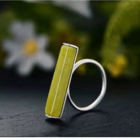 bague argent ajustable pierre naturelle