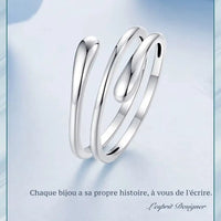 Bague argent 925 femme, ajustable et élégante