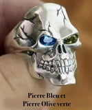 Bague tête de mort : style biker et gothique