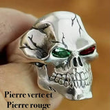 Bague tête de mort : style biker et gothique