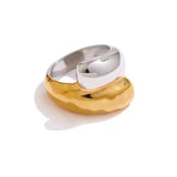 Bague femme en acier inoxydable torsadée – Élégance 2025