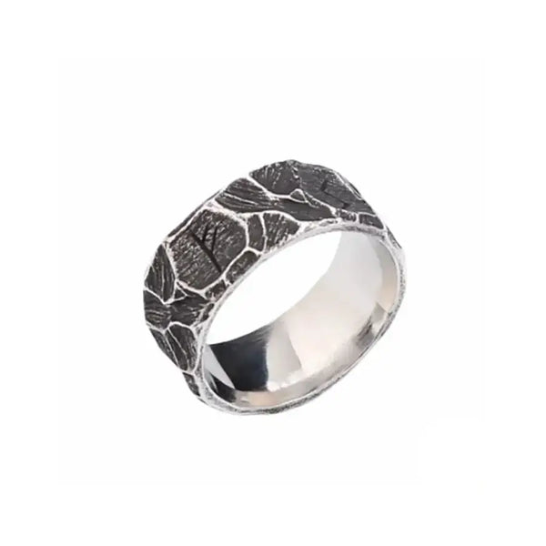 Bague  Gothique Homme ciselée en acier
