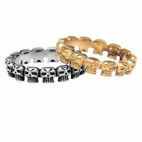 Bague Tête de Mort Femme - Acier Inoxydable Rock & Chic