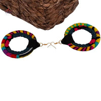 Boucles d'Oreilles Wax Tissu Africain