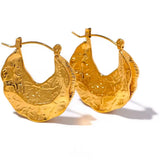 boucles d'oreillles peuls acier inoxydable plaqué or