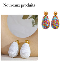 Boucles d'Oreilles en perles de cristal de qualité