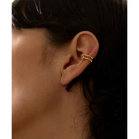 Boucles d'oreilles Pierre semi-précieuse et Argent - Manchette d'oreille tendance - La Colibry