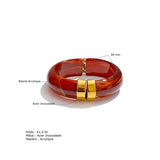 Bracelet résine et acier inoxydable – Tendance vintage 70’