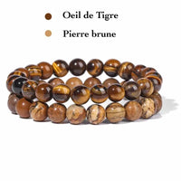 Bracelet en Pierre Naturelle Couple : Idée Cadeau