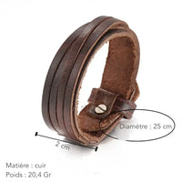 bracelet cuir pour homme details