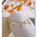 Bracelet d’Été – Charms Coquillage & Perles Naturelles