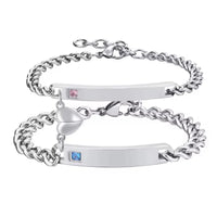 Bracelet couple aimanté inoxydable – Lien d’amour durable