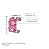 Bracelet Interchangeable Femme – Manchette 3-en-1 Élégante & Réversible