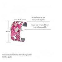 Bracelet Interchangeable Femme – Manchette 3-en-1 Élégante & Réversible