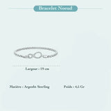 Bracelet Noeud en Argent Sterling