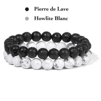 Bracelet en Pierre Naturelle Couple : Idée Cadeau