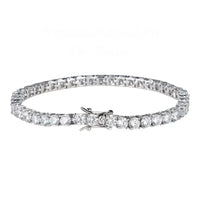 Bracelet tennis homme en pierres scintillantes, disponibles en moissanite véritable ou zircon cubique – élégance sobre et éclat durable.