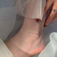 Bracelet de Cheville pour femme en acier inoxydable et zircon - La Colibry