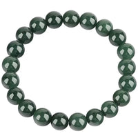 Bracelet jade jadéite de Birmanie – bijou artisanal monté sur fil élastique avec pierres naturelles polies.