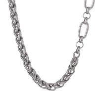 Collier Chaîne Tendance: Acier et Plaqué Or/Argent