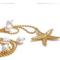 Collier multirang acier inoxydable doré – Bohème & élégant