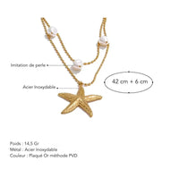 Collier multirang acier inoxydable doré – Bohème & élégant