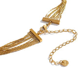 Collier Multirang en Acier Inoxydable plaqué couleur Or