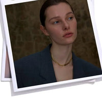Collier Multirang en Acier Inoxydable plaqué couleur Or