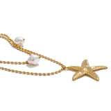 Collier multirang acier inoxydable doré – Bohème & élégant